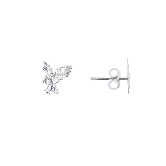 .925 Sterling Silver American Eagle Stud Earrings