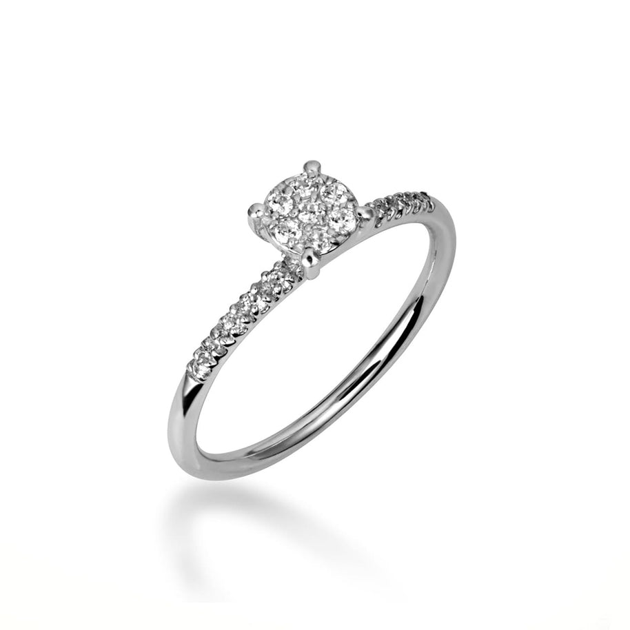 14K Gold Lab Grown Diamond Pavé Set Wedding Ring (Available in Yellow/Rose/White Gold)