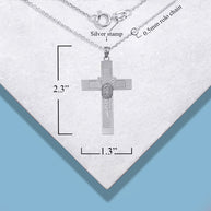 .925 Sterling Silver Lady Of Guadalupe Beaded Rosary Cross Pendant Necklace