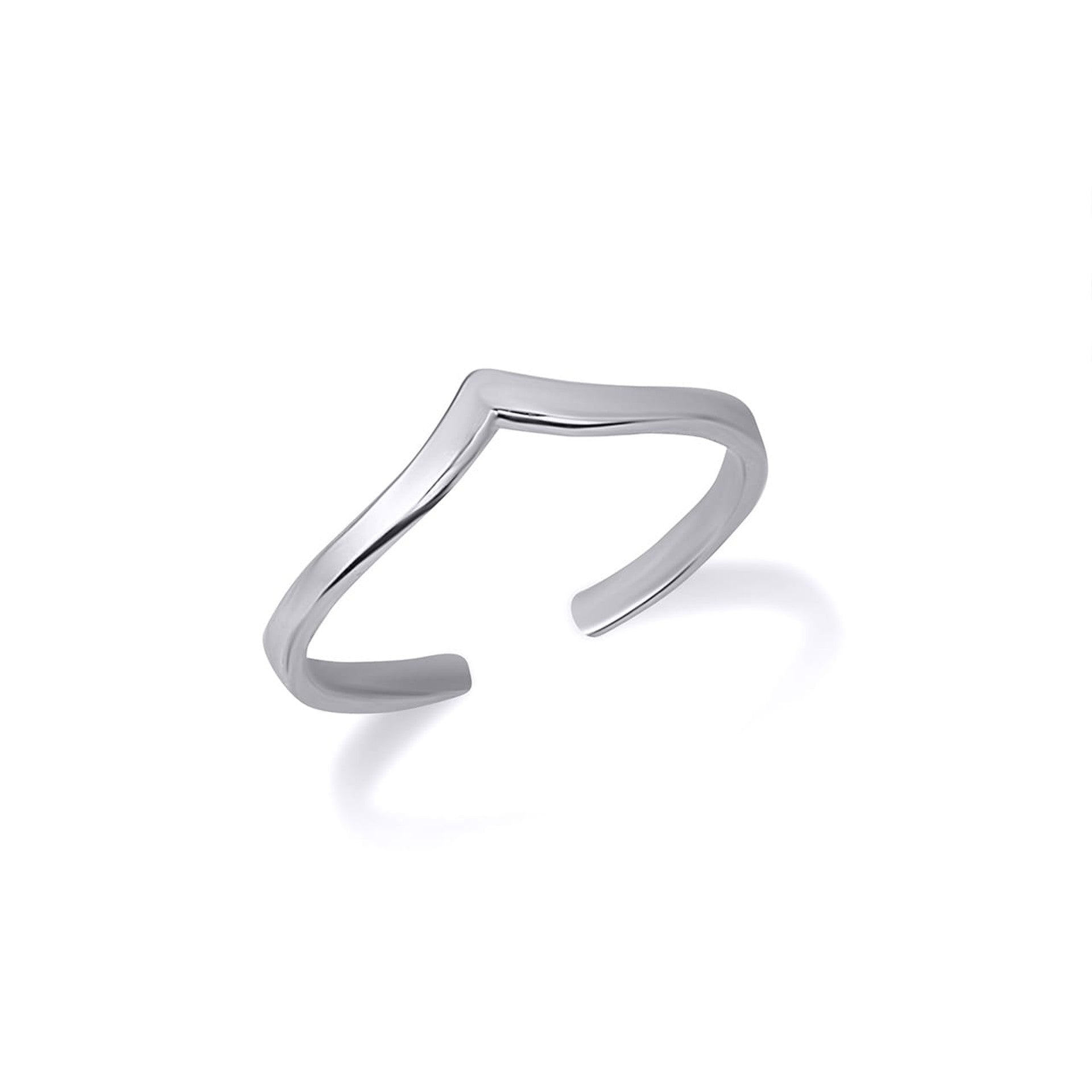 Gold Chevron Wishbone Toe Ring (Available in Yellow/Rose/White Gold)