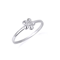 Gold Diamond Daisy Flower Ring (Available in Yellow/Rose/White Gold)