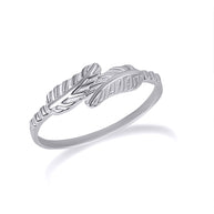 Gold Feather Wraparound Band Ring (Available in Yellow/Rose/White Gold)