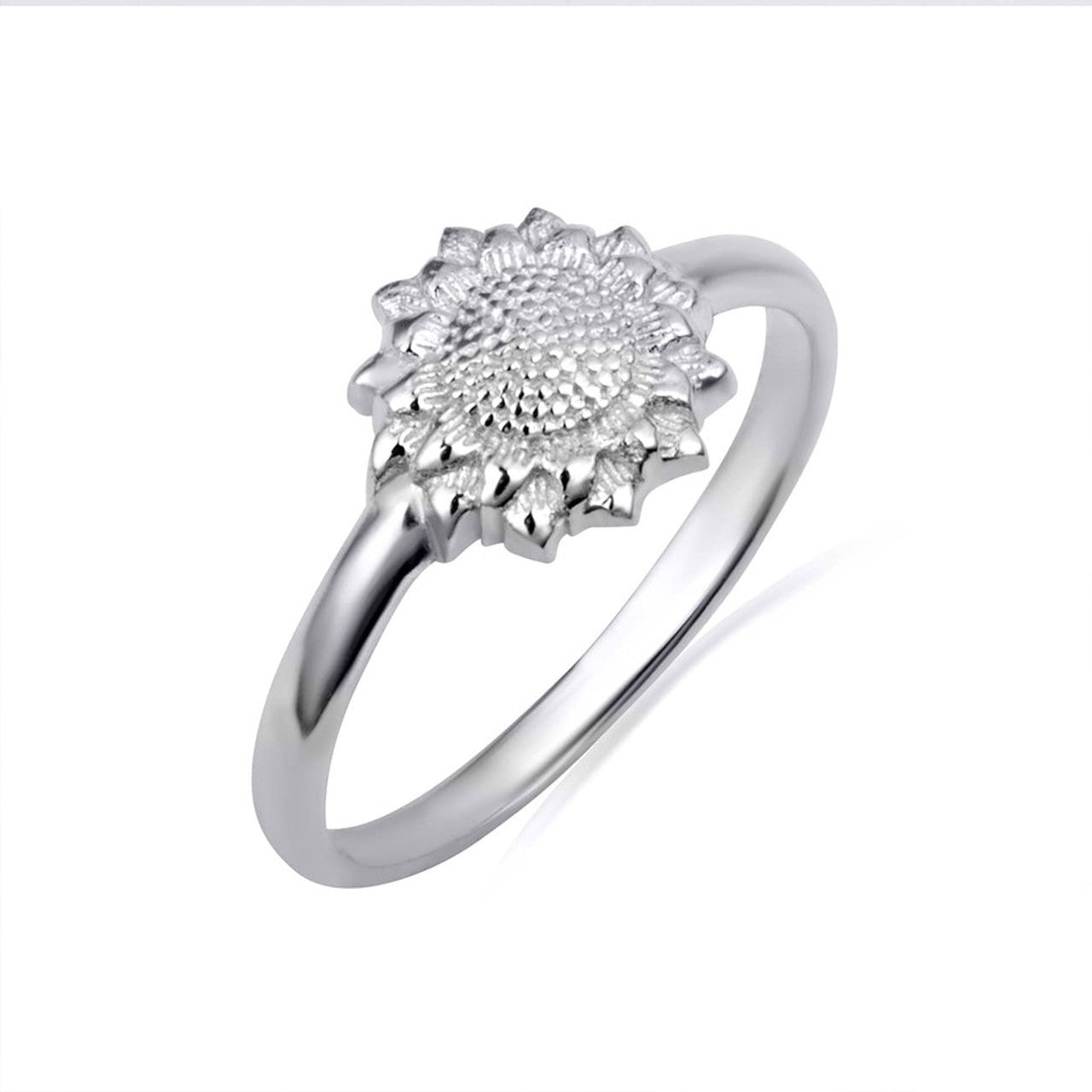 925 Sterling Silver Sunflower Ring