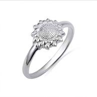 925 Sterling Silver Sunflower Ring