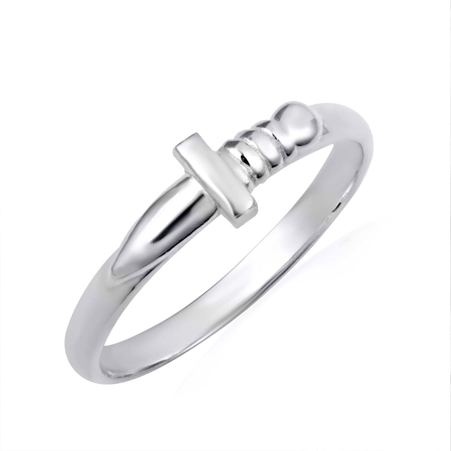 .925 Sterling Silver Medieval Sword Dagger Ring