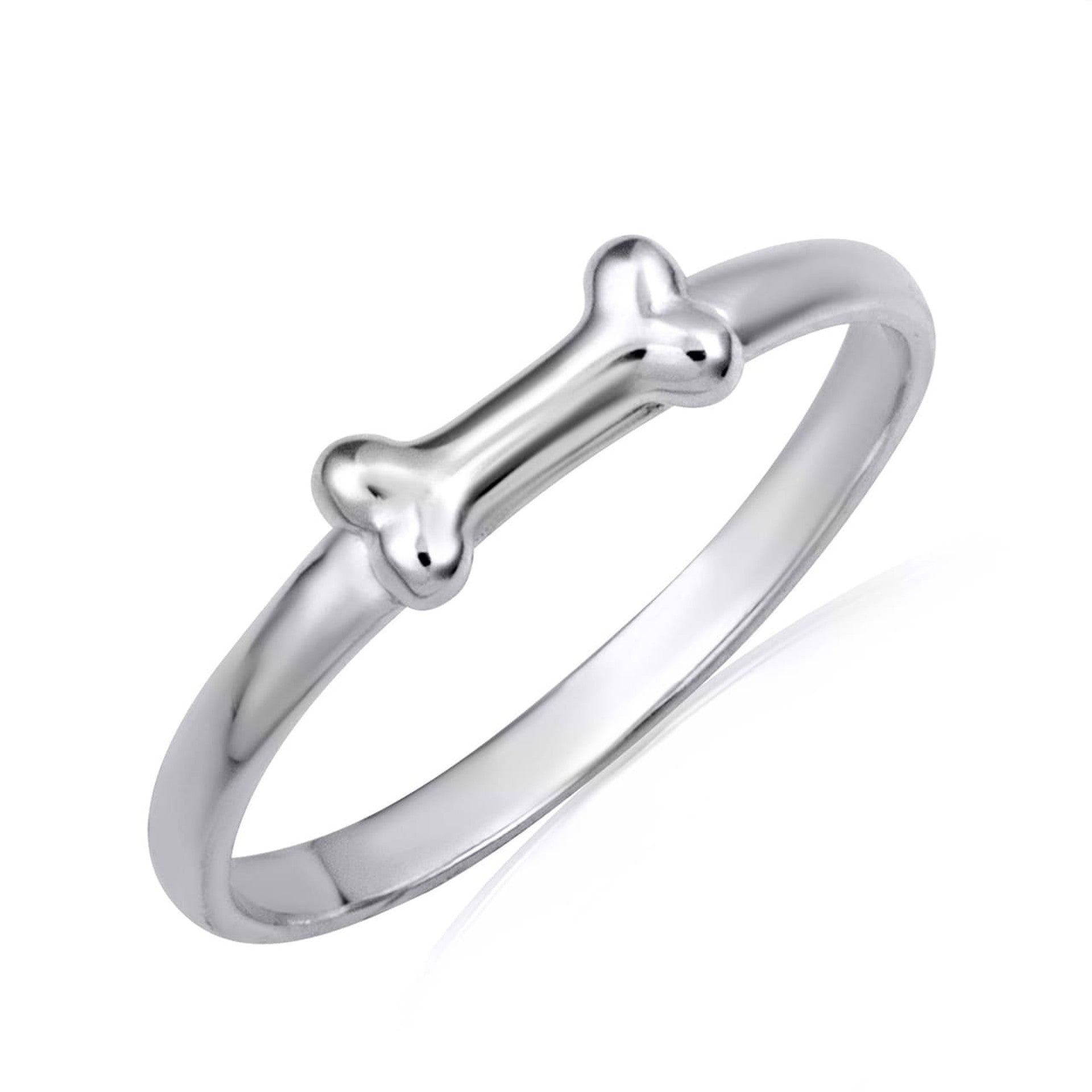 .925 Sterling Silver Pet Dog Bone Ring