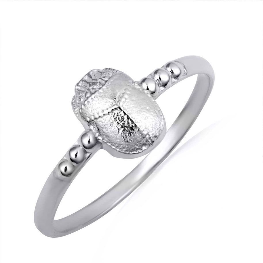 Gold Egyptian Scarab Beetle Ring (Available in Yellow/Rose/White Gold)