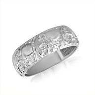 Gold Lucky Elephant Textured Band Ring (Available in Yellow/Rose/White Gold)