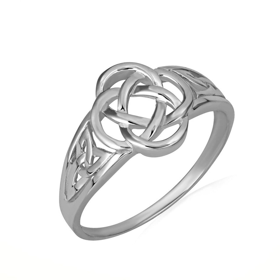 Gold Woman's Symbolic Dara Knot Trinity Ring (Available in Yellow/Rose/White Gold)