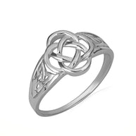 Gold Woman's Symbolic Dara Knot Trinity Ring (Available in Yellow/Rose/White Gold)