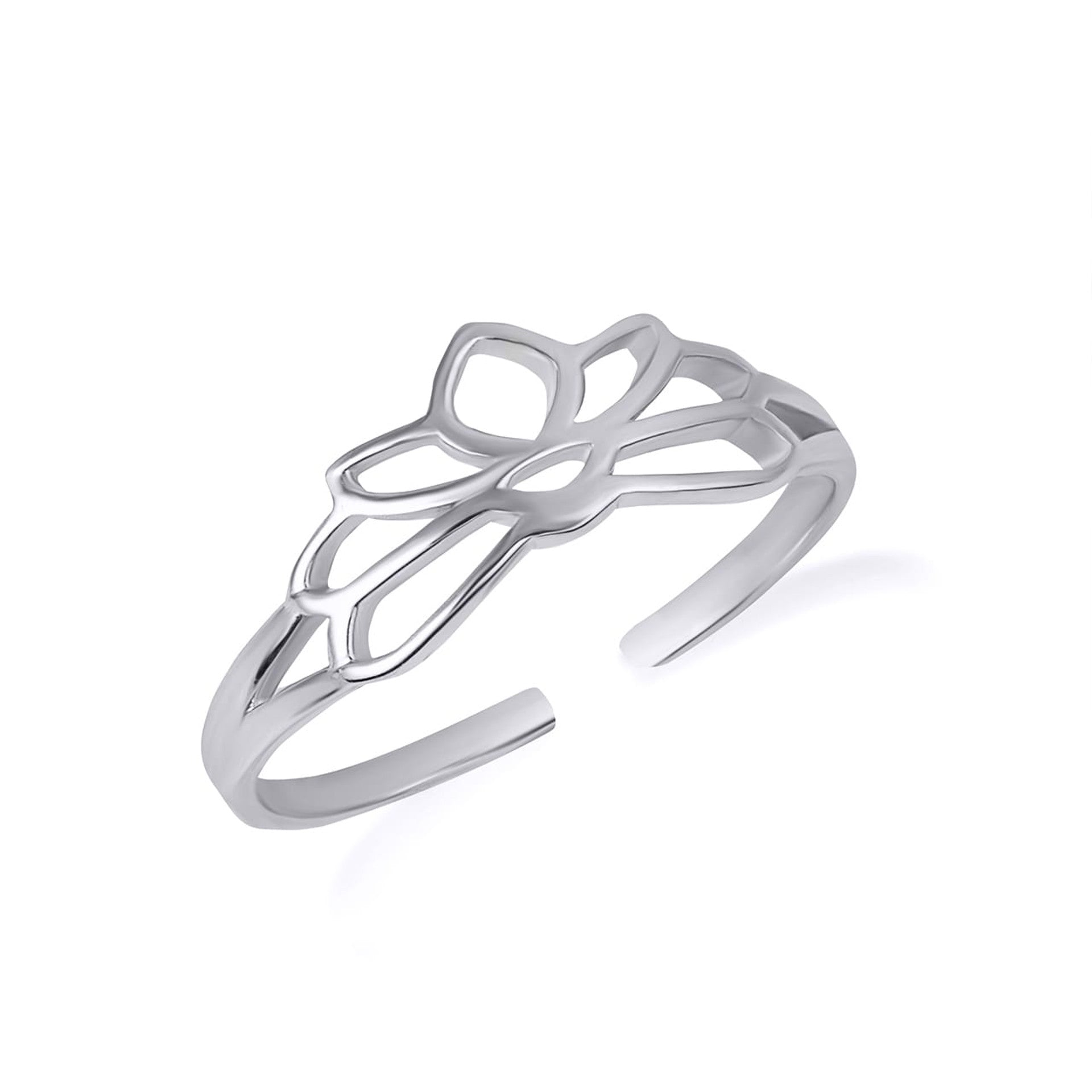 Gold Women's Lotus Flower Toe Ring (Available in Yellow/Rose/White Gold)