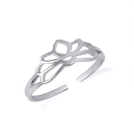 Gold Women's Lotus Flower Toe Ring (Available in Yellow/Rose/White Gold)