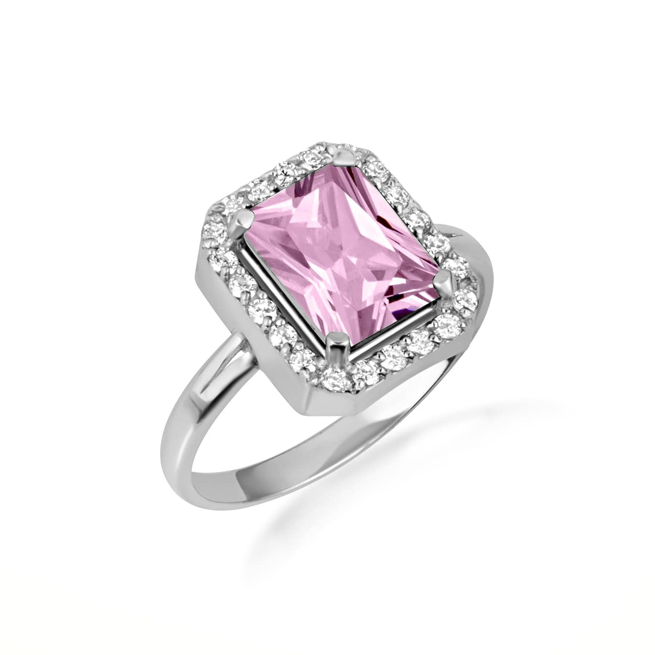 .925 Sterling Silver Oval Birthstone Ribbed Cocktail Ring