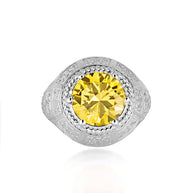 .925 Sterling Silver Irish Celtic Trinity Knot Gemstone Rope Ring