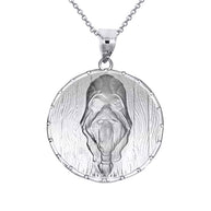 Solid Gold Viking Odin Head Shield Norse Pendant Necklace (Available in Yellow/Rose/White Gold)