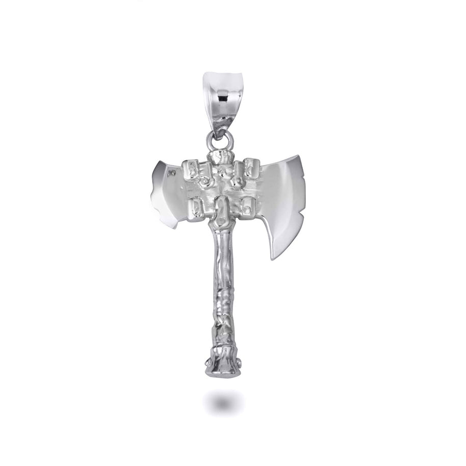 Gold Viking Battle Axe Norse Pendant Necklace (Available in Yellow/Rose/White Gold)