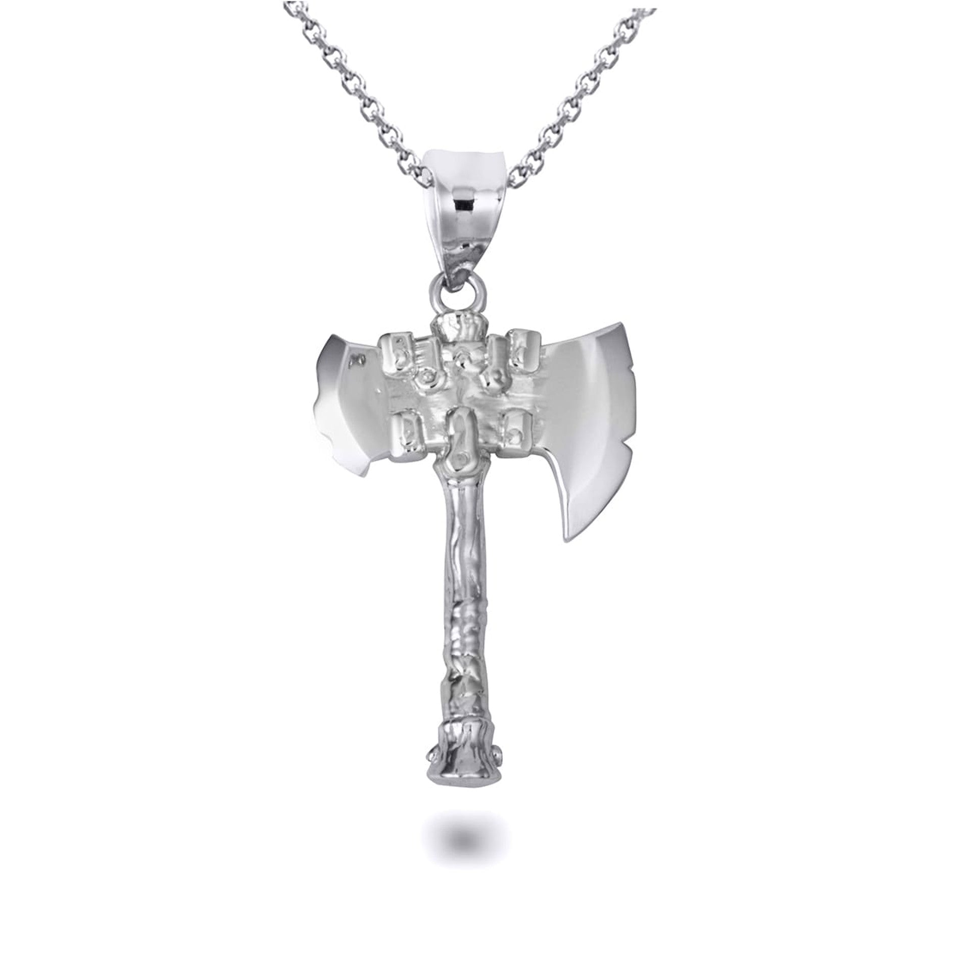 Gold Viking Battle Axe Norse Pendant Necklace (Available in Yellow/Rose/White Gold)
