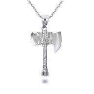 Gold Viking Battle Axe Norse Pendant Necklace (Available in Yellow/Rose/White Gold)