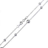 14K Gold Bead Link Chain Necklace (Available in Yellow/Rose/White Gold)