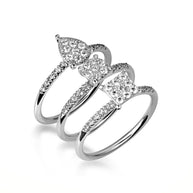 14K Gold Cubic Zirconia Pavé Set Ring (Available in Yellow/Rose/White Gold)