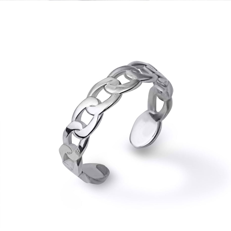 Gold Cuban Chain Link Toe Ring (Available in Yellow/Rose/White Gold)