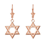 Milgrain Jewish Star of David Earrings (1.24
