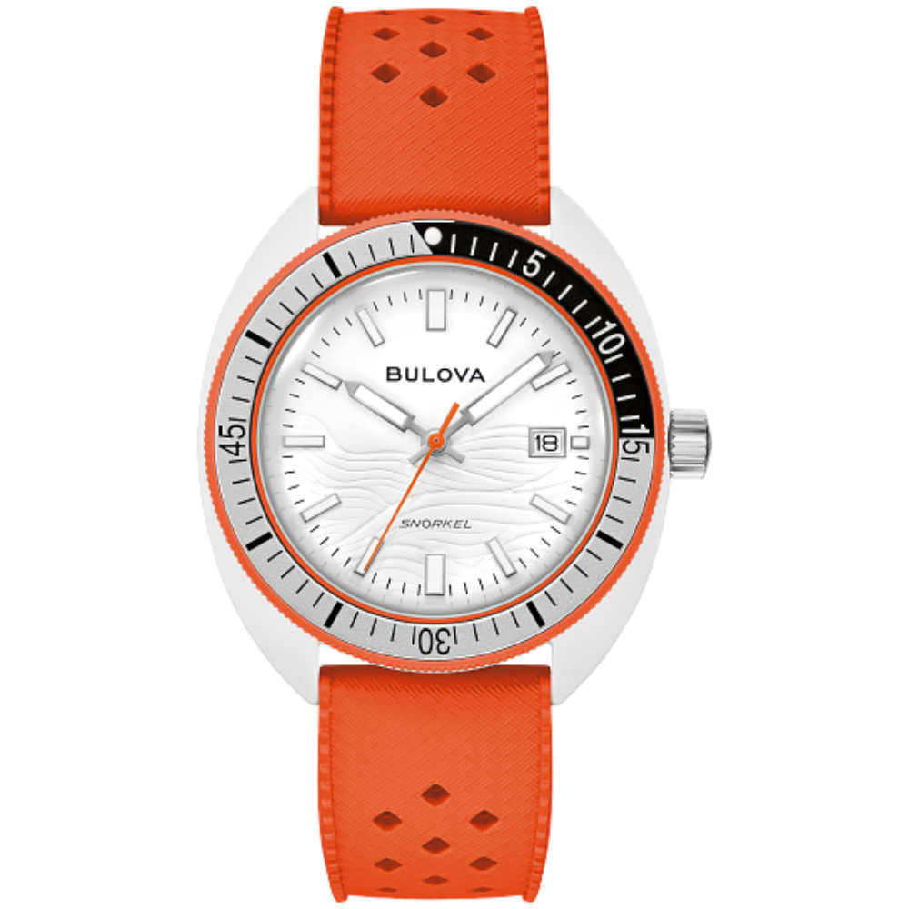 98B448 Bulova Snorkel Clownfish White Dial Men's Watch