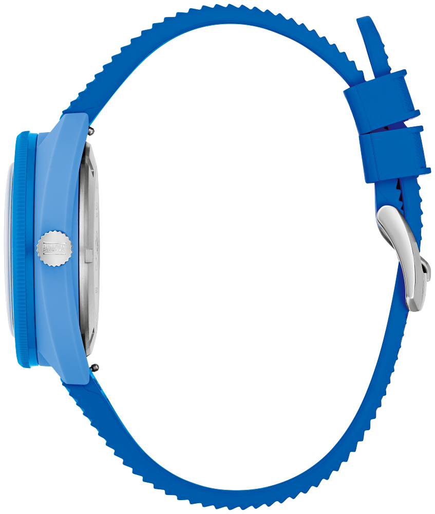 98B445 Bulova Snorkel Blue Dial Rubber Strap Men's Watch