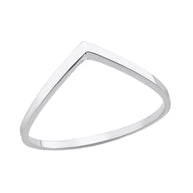 Gold Stackable V-Shape Chevron Ring (Available in Yellow/Rose/White Gold)