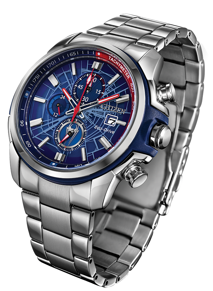 Citizen CA0429-53W Marvel Spider Man Eco-Drive Chronograph Blue Dial Men's Watch