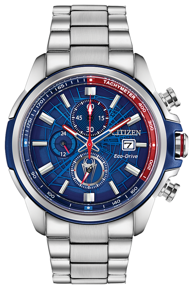 Citizen CA0429-53W Marvel Spider Man Eco-Drive Chronograph Blue Dial Men's Watch