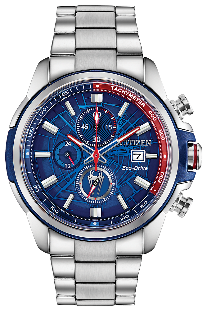 Citizen AW1680-03W Eco-Drive Marvel Spider Man Stainless Steel Blue Dial Watch
