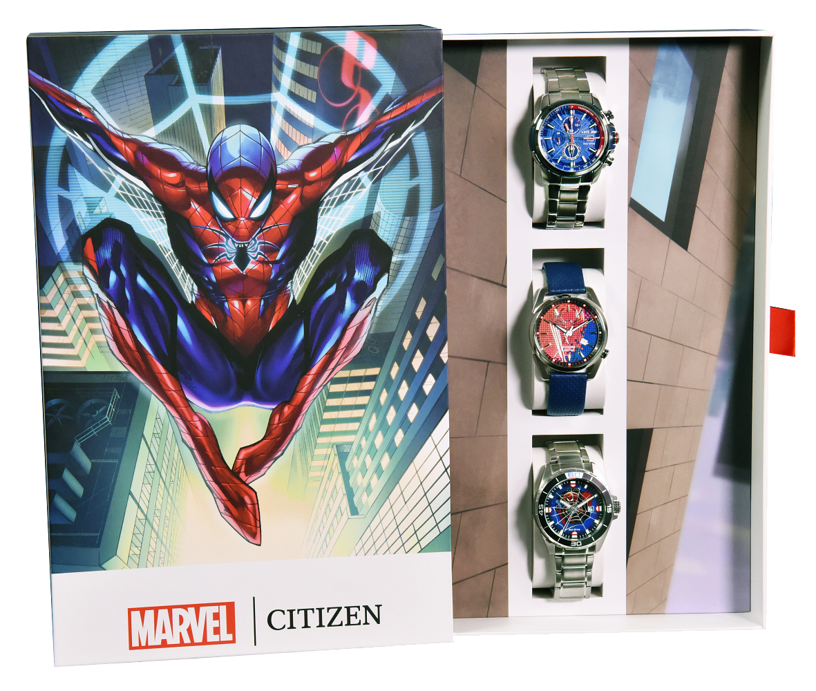 Citizen AW1680-03W Eco-Drive Marvel Spider Man Stainless Steel Blue Dial Watch