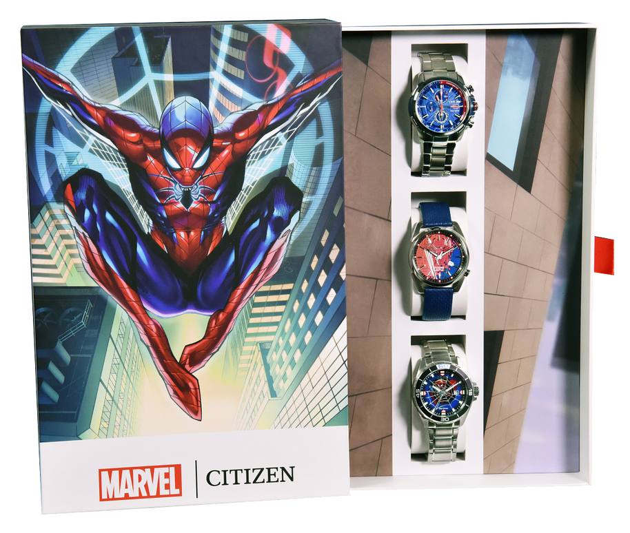 Citizen AW1680-03W Eco-Drive Marvel Spider Man Stainless Steel Blue Dial Watch