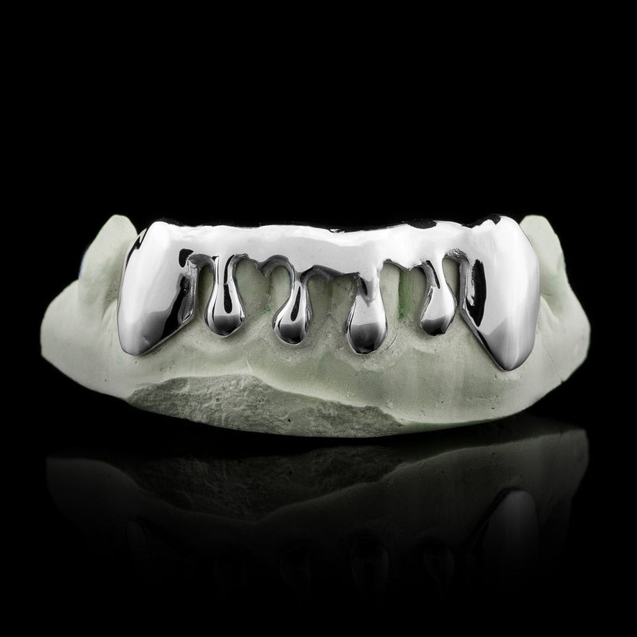 Solid Sterling Silver Custom-Made Drip Grillz Main