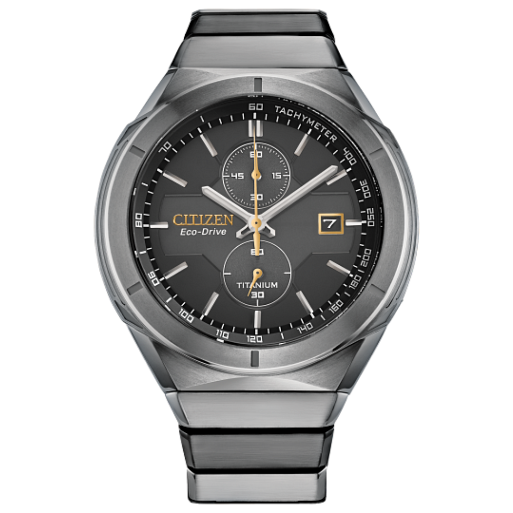 Citizen CA7058-55E Super Titanium Armor Chronograph Black Dial Men's Watch