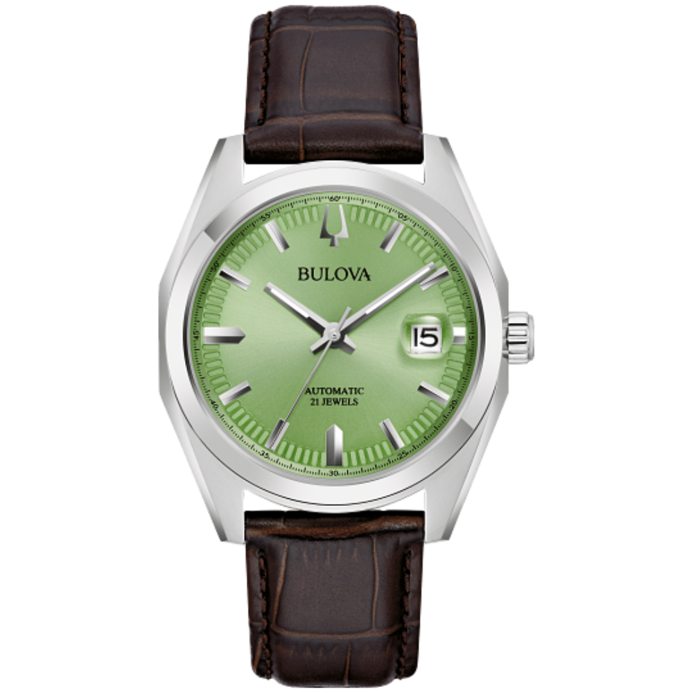 Bulova 96B427 Surveyor Automatic Green Dial Ladies Watch