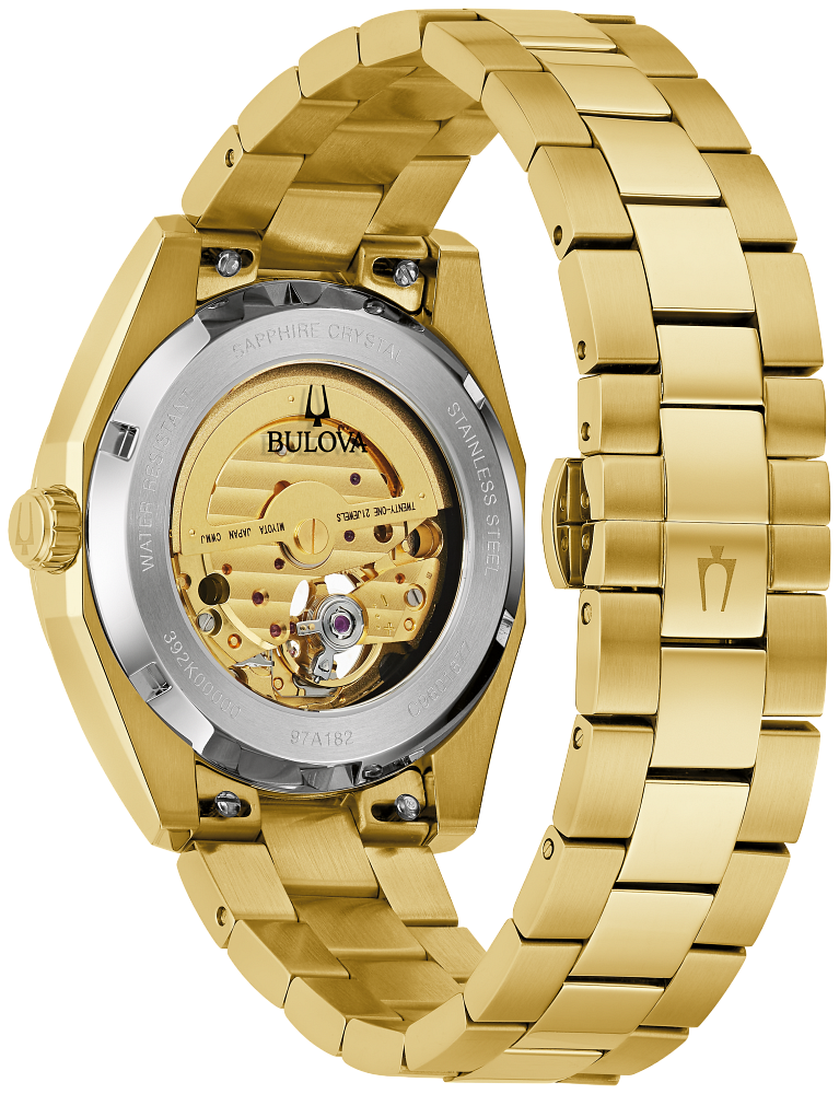 Bulova 97A182 Classic Surveyor Gold Dial Men's Watch