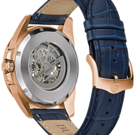 BULOVA 97A161 Sutton Blue Skeleton Leather Men's Watch