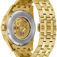Bulova 97A162 Sutton Gold Skeleton Dial Men's Watch