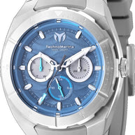 Technomarine Men's TM-125019 Cruise Quartz VH63 Light Blue, Silver Dial Watch