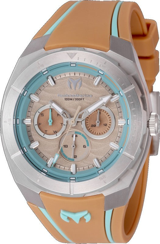 Technomarine Men's TM-125020 Cruise Quartz VH63 Brown, Blue Dial Watch