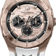 Technomarine Men's TM-125028 Cruise Quartz VH63 Rose Gold, Black Dial Watch