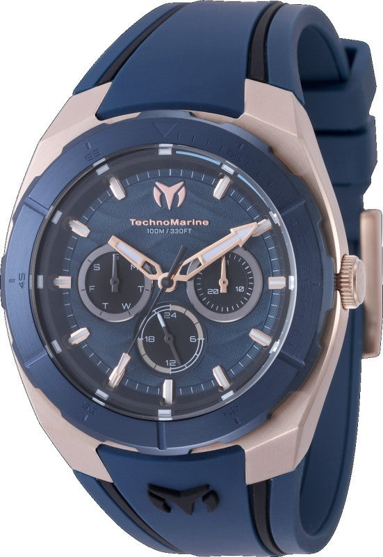 Technomarine Men's TM-125030 Cruise Quartz VH63 Dark Blue, Black Dial Watch