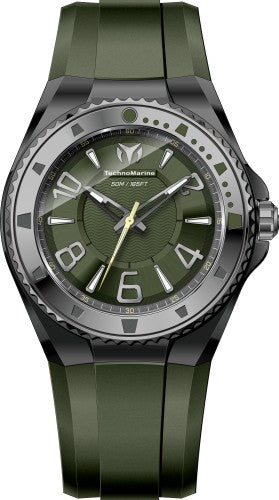 Technomarine Men's TM-225025 Lusso Mare Quartz 2 Hand Olive Green Dial Watch