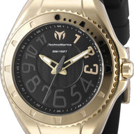Technomarine Men's TM-225047 Lusso Mare Quartz 3 Hand Black Dial Watch