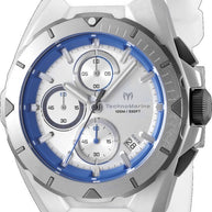 Technomarine Men's TM-318136 OCEAN Quartz VD57 Silver, White, Blue Dial Watch