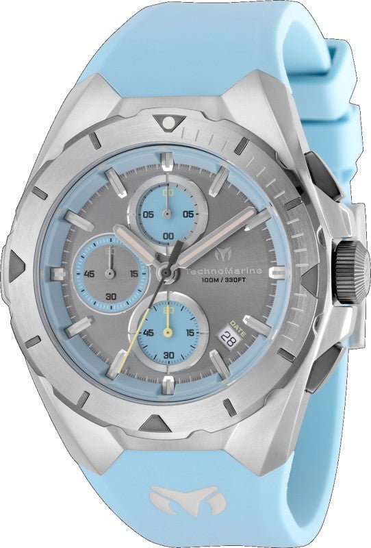 Technomarine Men's TM-318137 OCEAN Quartz VD57 Greyish Blue, Grey Dial Watch