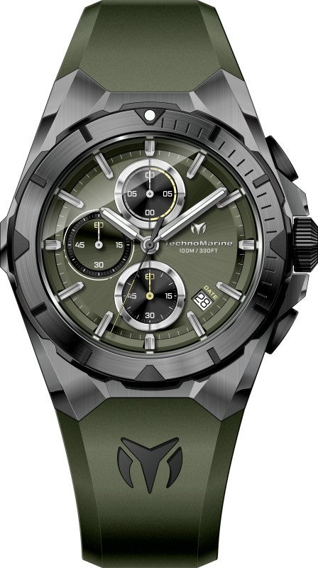 Technomarine Men's TM-318139 OCEAN Quartz VD57 Olive Green Dial Watch