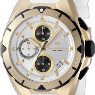 Technomarine Men's TM-318141 OCEAN Quartz VD57 Silver, White Dial Watch